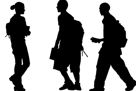 Silhouette of college students (iStockphoto)