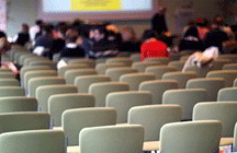 Empty seats in lecture hall (iStockphoto)