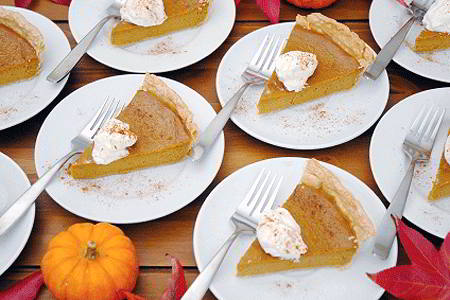 Servings of pumpkin pie (iStockphoto)