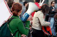 Student protesters in Athens, Greece (iStockphoto)